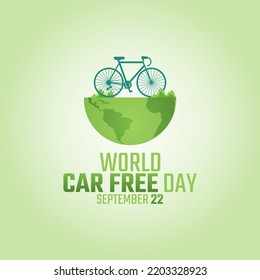 vector graphic of world car free day good for world car free day celebration. flat design. flyer design.flat illustration.