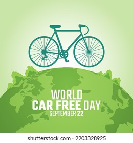 gráfico vectorial del día mundial libre de autos bueno para la celebración del día mundial libre de autos. diseño plano. diseño de volante.ilustración plana.