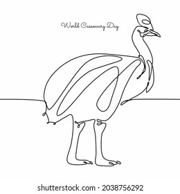vector graphic of world cassowary day good for world cassowary day celebration. flat design. flyer design.flat illustration.