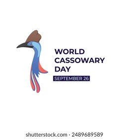 vector graphic of World Cassowary Day ideal for World Cassowary Day celebration.