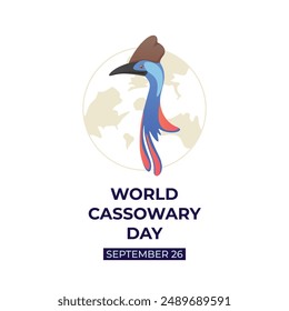 vector graphic of World Cassowary Day ideal for World Cassowary Day celebration.