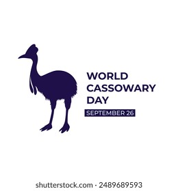 vector graphic of World Cassowary Day ideal for World Cassowary Day celebration.