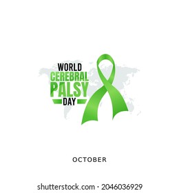 vector graphic of world cerebral palsy day good for world cerebral palsy day celebration. flat design. flyer design.flat illustration.