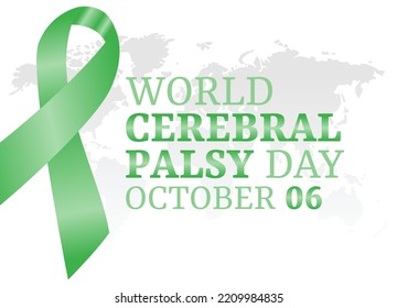vector graphic of world cerebral palsy day good for world cerebral palsy day celebration. flat design. flyer design.flat illustration.