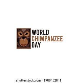 vector graphic of world chimpanzee day good for world chimpanzee day celebration. flat design. flyer design.flat illustration.