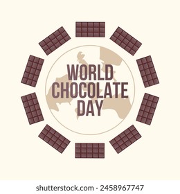 vector graphic of World Chocolate Day ideal for World Chocolate Day celebration.