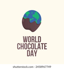 Gráfico de Vector del Día Mundial del Chocolate ideal para la celebración del Día Mundial del Chocolate.