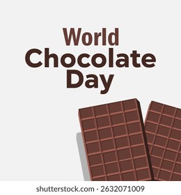 vector graphic of World Chocolate Day, ideal for World Chocolate Day celebration.
