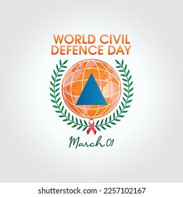 vector graphic of world civil defence day good for world civil defence day celebration. flat design. flyer design.flat illustration.