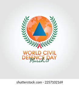 vector graphic of world civil defence day good for world civil defence day celebration. flat design. flyer design.flat illustration.