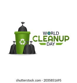 vector graphic of world cleanup day good for world cleanup day celebration. flat design. flyer design.flat illustration.