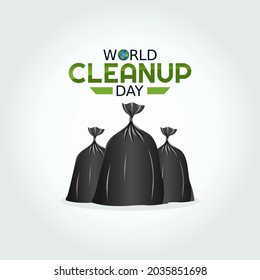 vector graphic of world cleanup day good for world cleanup day celebration. flat design. flyer design.flat illustration.