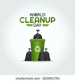 vector graphic of world cleanup day good for world cleanup day celebration. flat design. flyer design.flat illustration.