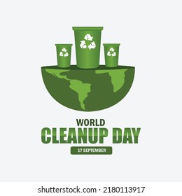 vector graphic of world cleanup day good for world cleanup day celebration. design simple and elegant