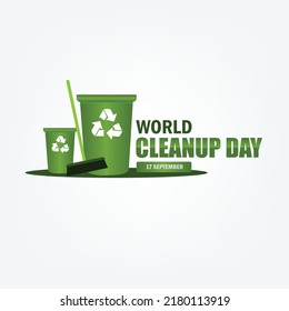 vector graphic of world cleanup day good for world cleanup day celebration. design simple and elegant