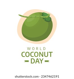 vector graphic of World Coconut Day good for World Coconut Day celebration. flat design. flyer design.flat illustration.