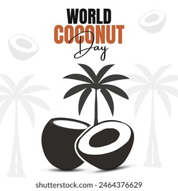 vector graphic of world coconut day good for world coconut day celebration