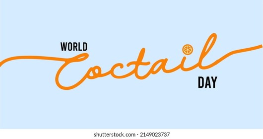 vector graphic of world coctail day good for world coctail day celebration. flat design. flyer design.flat illustration.