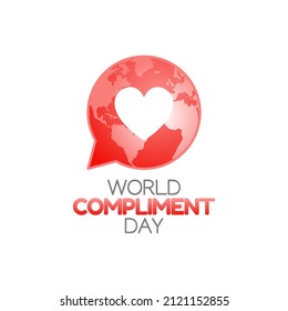 vector graphic of world compliment day good for world compliment day celebration. flat design. flyer design. flat illustration.