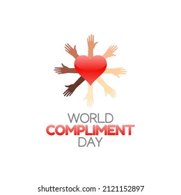 vector graphic of world compliment day good for world compliment day celebration. flat design. flyer design.flat illustration.