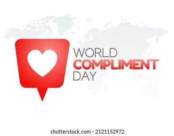 vector graphic of world compliment day good for world compliment day celebration. flat design. flyer design.flat illustration.