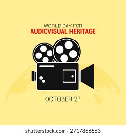 vector graphic of World Day for Audiovisual Heritage ideal for World Day for Audiovisual Heritage celebration