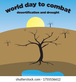 Vector Graphic World Day To Combat Desertification And Drought