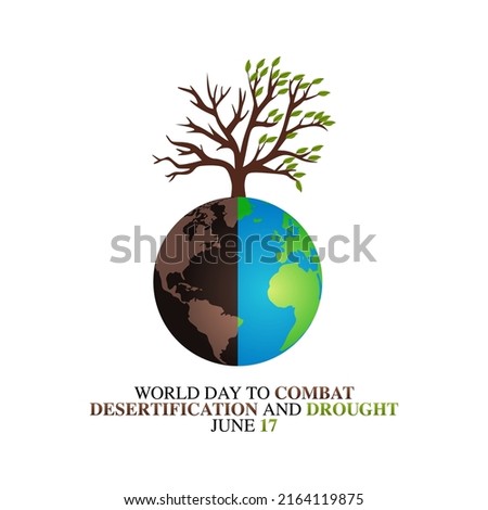 vector graphic of World Day to Combat Desertification and Drought celebration. flat design. flyer design.flat illustration.