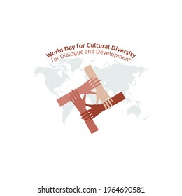 vector graphic of World Day for Cultural Diversity for Dialogue and Development celebration. flat design. flyer design.flat illustration.