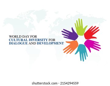 vector graphic of world day for cultural diversity for dialogue and development celebration. flat design. flyer design.flat illustration.