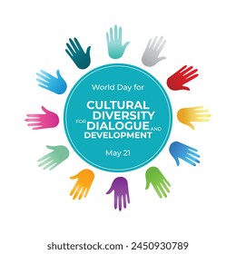 Vector gráfico del Día Mundial de la Diversidad Cultural para el Diálogo y el Desarrollo ideal para la celebración del Día Mundial de la Diversidad Cultural para el Diálogo y el Desarrollo.