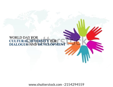 vector graphic of world day for cultural diversity for dialogue and development celebration. flat design. flyer design.flat illustration.