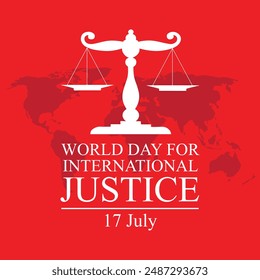 vector graphic of World Day for International Justice good for World Day for International Justice celebration. flat design. flyer design.