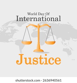 vector graphic of World Day for International Justice ideal for World Day for International Justice celebration