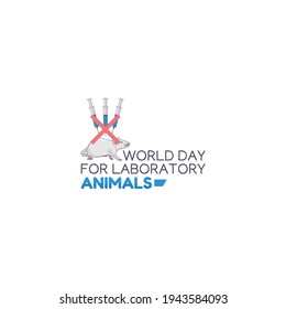 gráfico vectorial del día mundial para animales de laboratorio bueno para el día mundial para la celebración de animales de laboratorio. diseño plano. diseño de volante.ilustración plana.