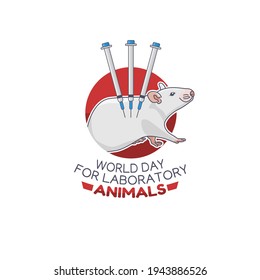 vector graphic of world day for laboratory animals good for world day for laboratory animals celebration. flat design. flyer design.flat illustration.	