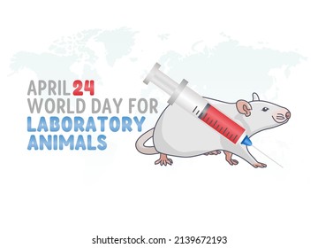 vector graphic of world day for laboratory animals good for world day for laboratory animals celebration. flat design. flyer design.flat illustration.
