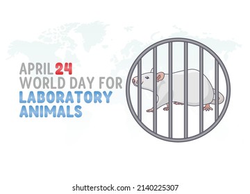 vector graphic of world day for laboratory animals good for world day for laboratory animals celebration. flat design. flyer design.flat illustration.