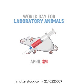 vector graphic of world day for laboratory animals good for world day for laboratory animals celebration. flat design. flyer design.flat illustration.