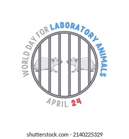 vector graphic of world day for laboratory animals good for world day for laboratory animals celebration. flat design. flyer design.flat illustration.