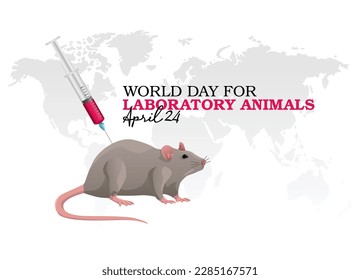 vector graphic of world day for laboratory animals good for world day for laboratory animals celebration. flat design. flyer design.flat illustration.