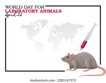 vector graphic of world day for laboratory animals good for world day for laboratory animals celebration. flat design. flyer design.flat illustration.