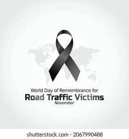 vector graphic of world day of remembrance for road traffic victims good for  world day of remembrance for road traffic victims celebration. flat design. flyer design.flat illustration.