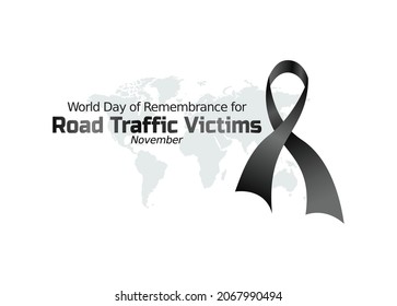 vector graphic of world day of remembrance for road traffic victims good for  world day of remembrance for road traffic victims celebration. flat design. flyer design.flat illustration.
