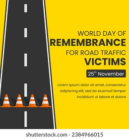 Vector graphic of world day of remembrance for road traffic victims