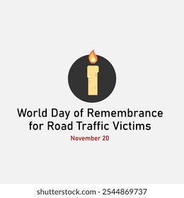 vector graphic of World Day of Remembrance for Road Traffic Victims good for national World Day of Remembrance for Road Traffic Victims celebration. flat design. flyer design.flat illustration.