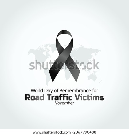 vector graphic of world day of remembrance for road traffic victims good for  world day of remembrance for road traffic victims celebration. flat design. flyer design.flat illustration.