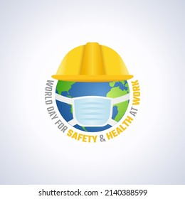 vector graphic of world day for safety and health at work good for world day for safety and health at work celebration. flat design. flyer design.flat illustration.