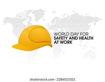 vector graphic of world day for safety and health at work good for world day for safety and health at work celebration. flat design. flyer design.flat illustration.