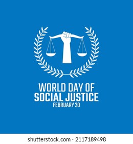 gráfico vectorial del día mundial de la justicia social bueno para la celebración del Día Mundial de la Justicia Social. diseño plano. diseño de volante.ilustración plana.